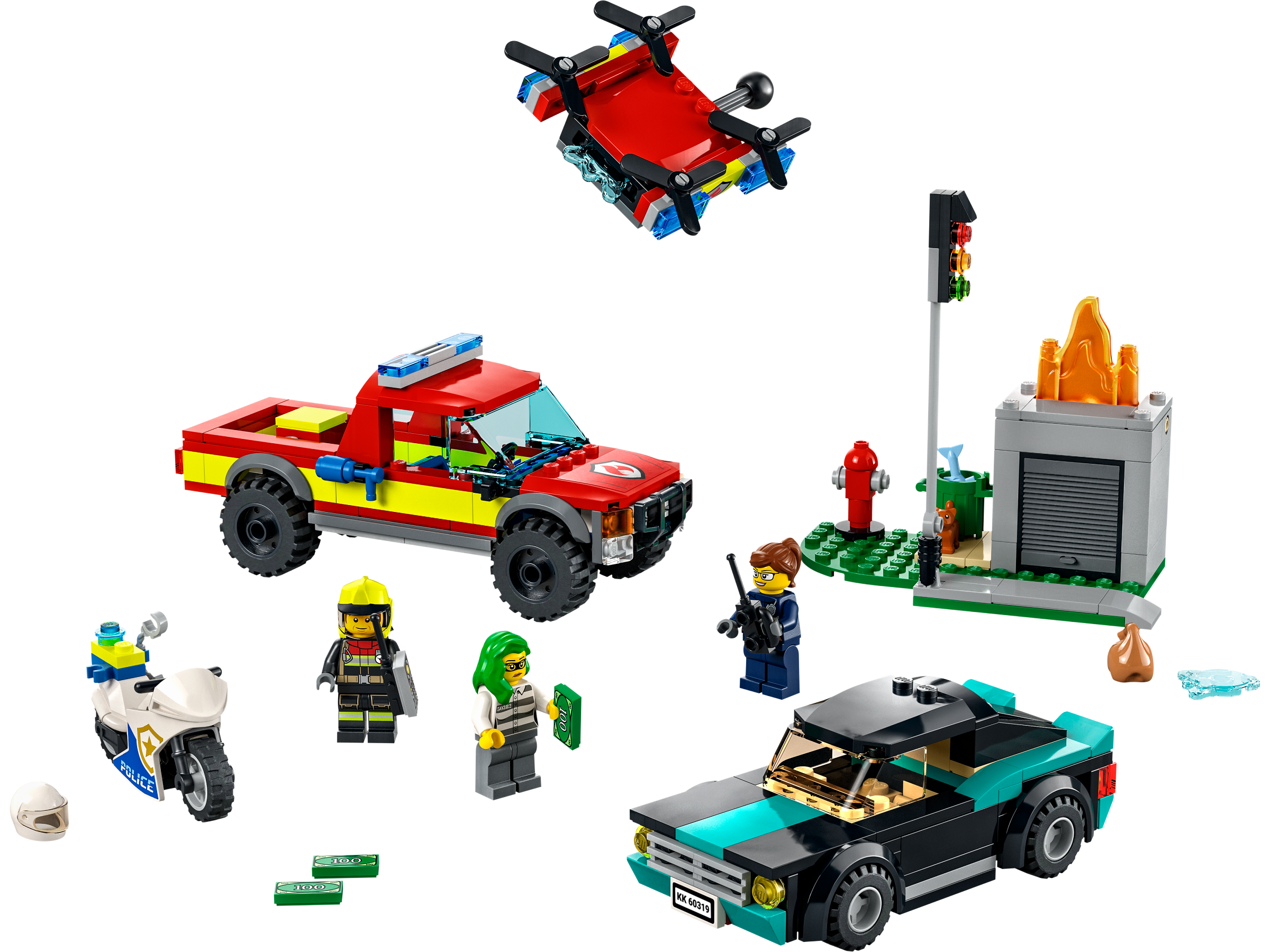Datum tåge i mellemtiden Fire Rescue & Police Chase 60319 | City | Buy online at the Official LEGO®  Shop US