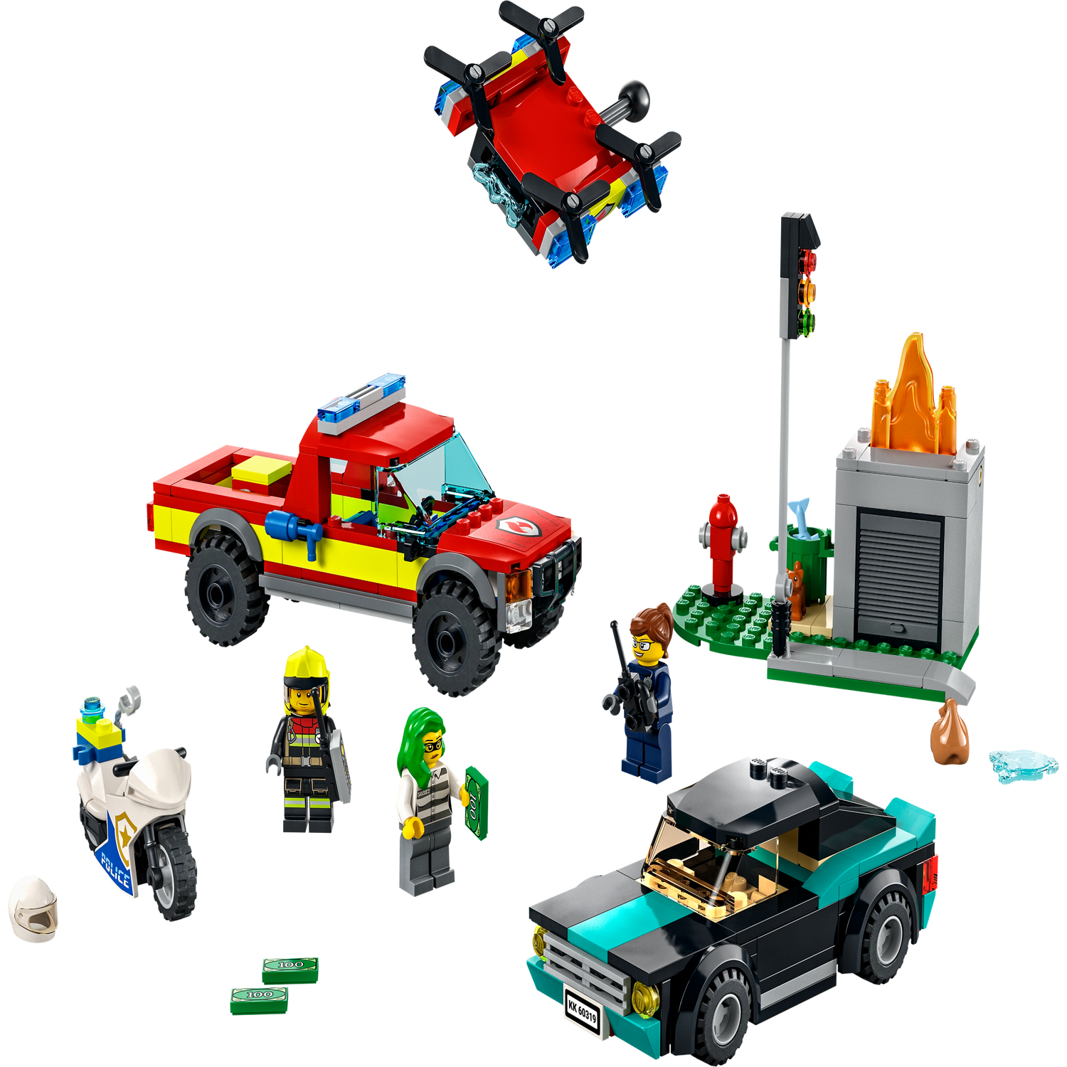 LEGO® – Brandweer & Politie achtervolging – 60319