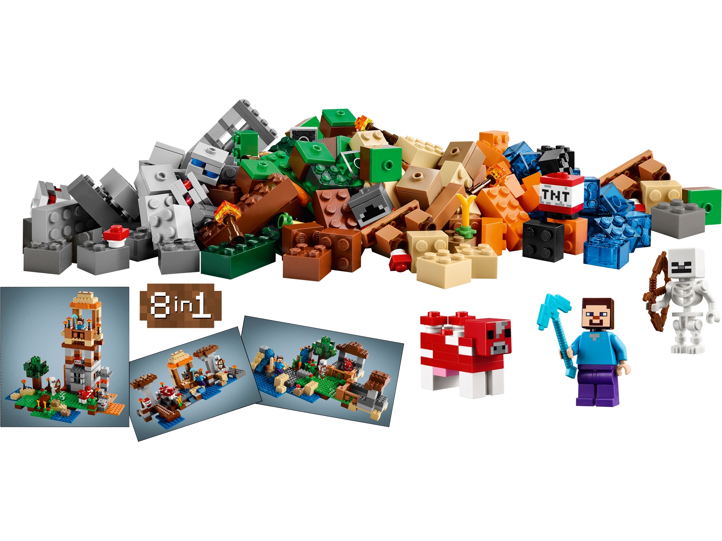 NEU LEGO® Minecraft® 21116 Crafting-Box NEU & OVP 8-in-1 SET Bauanleitungen