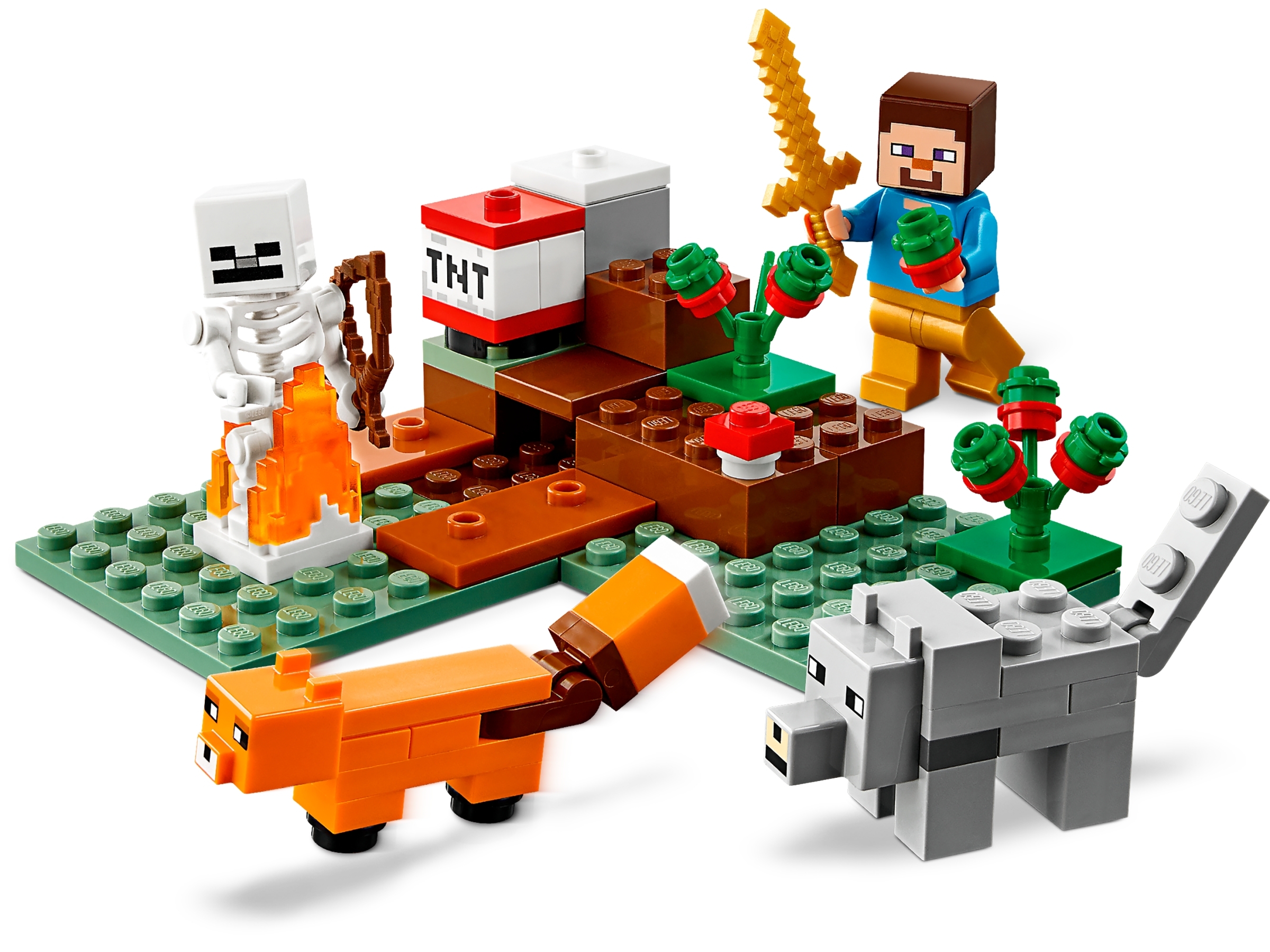 Lego Minecraft-Fox Minifigura-Split de Set 21162-sin montar 