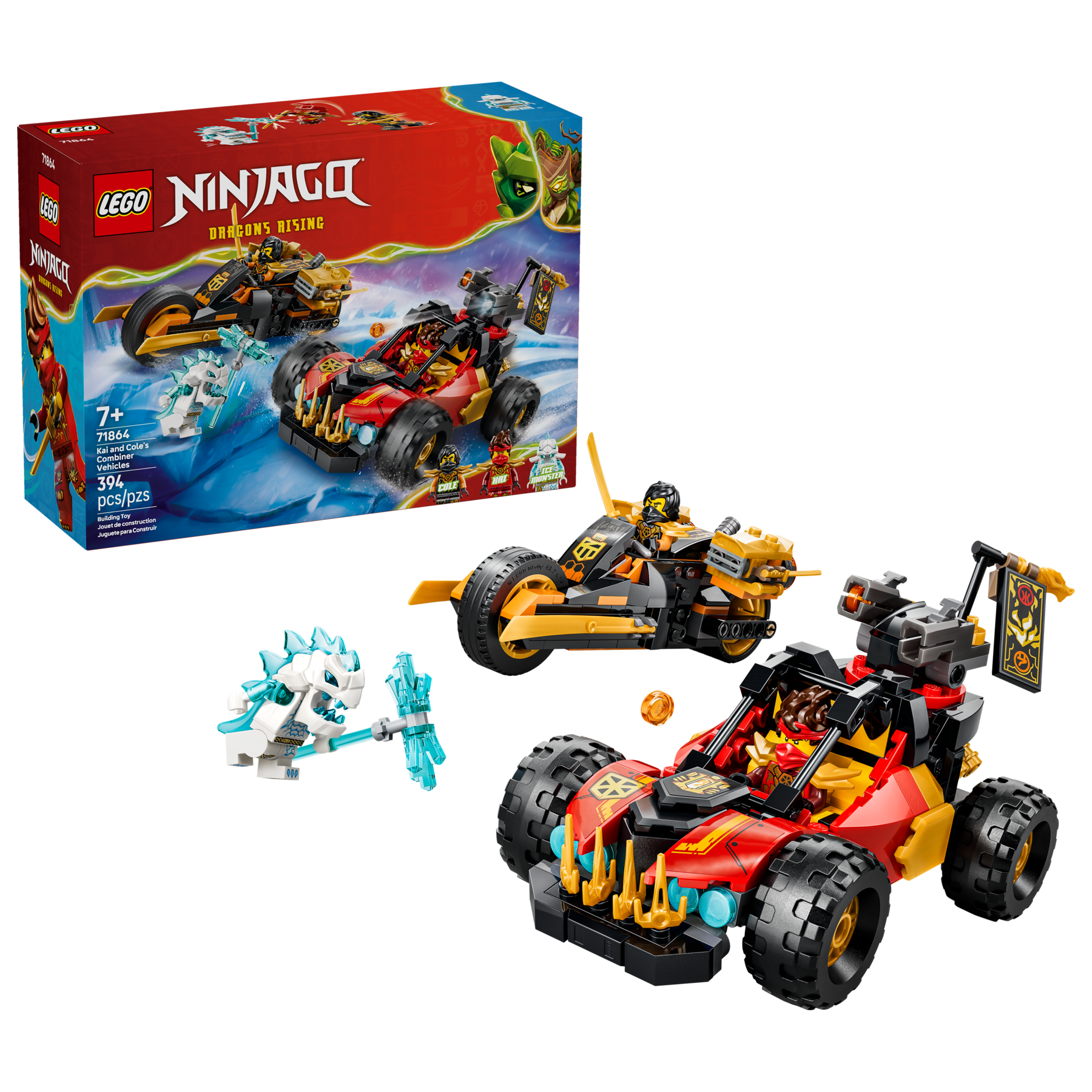 Kai and Cole's Combiner Vehicles 71864 | NINJAGO® | Buy online at