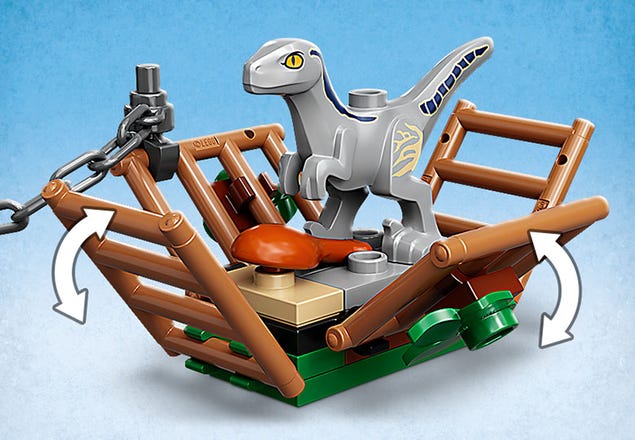 LEGO Jurassic World La capture des Vélociraptors Beta et Blue 76946 LEGO :  la boîte à Prix Carrefour
