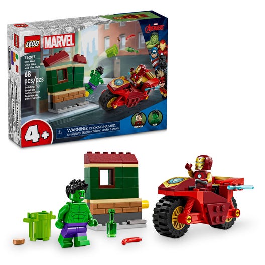 LEGO 76287 - Iron Man med motorcykel og Hulk