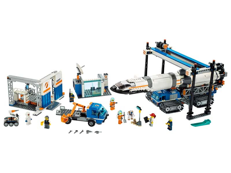 Assemblaggio e trasporto del razzo — set LEGO 60229