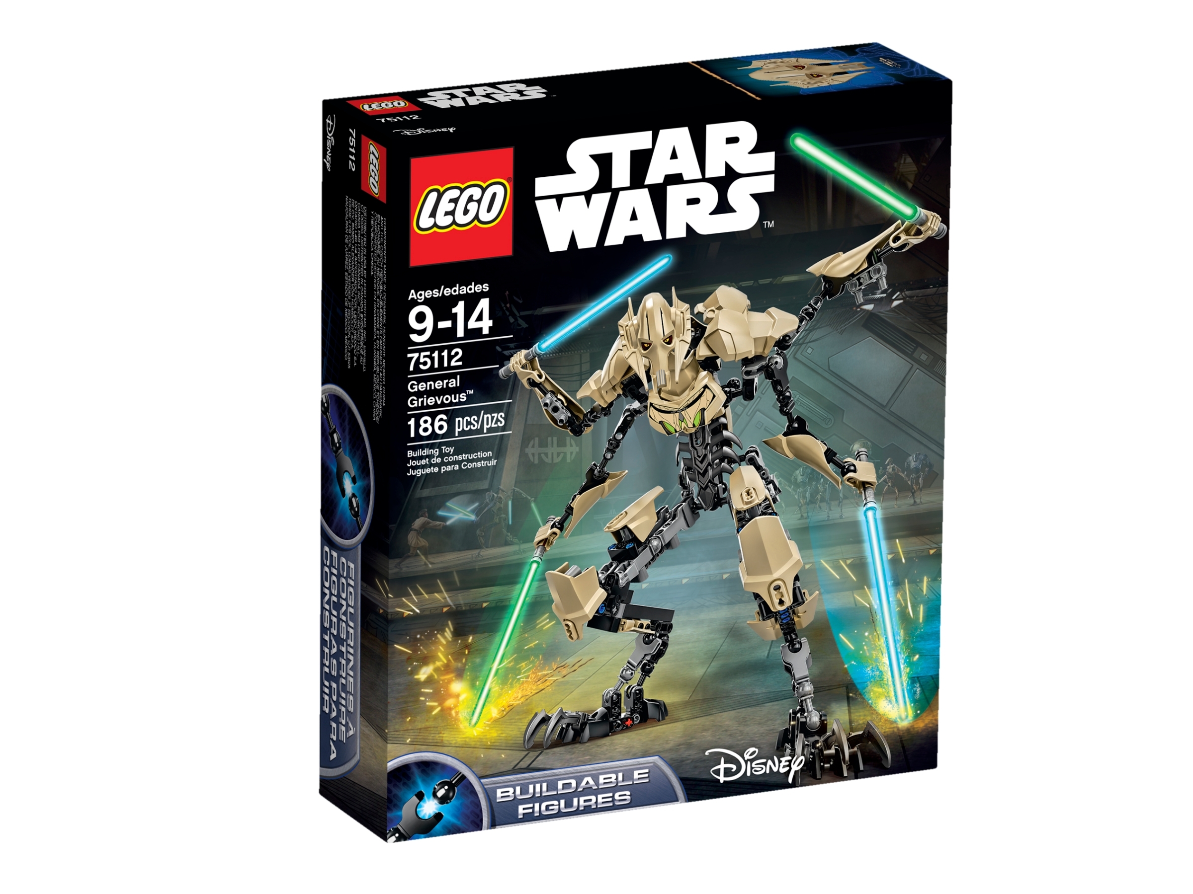 368 Lego Star Wars Figur 75040 white Versione Generale Grievous 