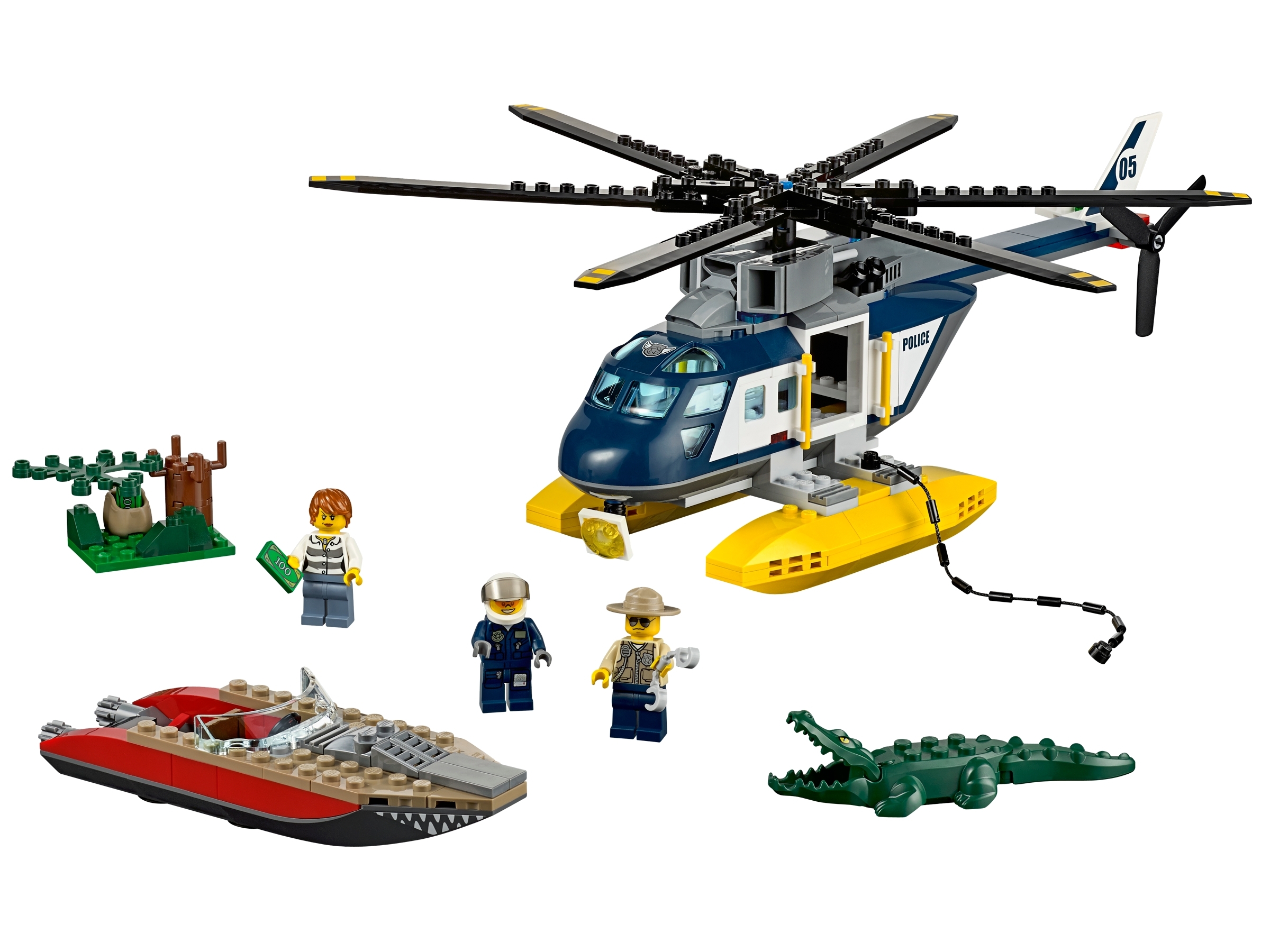 LEGO city set 60067 course poursuite en hélicoptère 60071 poursuites par Air 