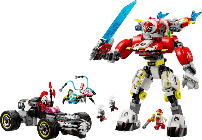 Mech tigre di Cooper e Bolide di Zero — set LEGO 71497