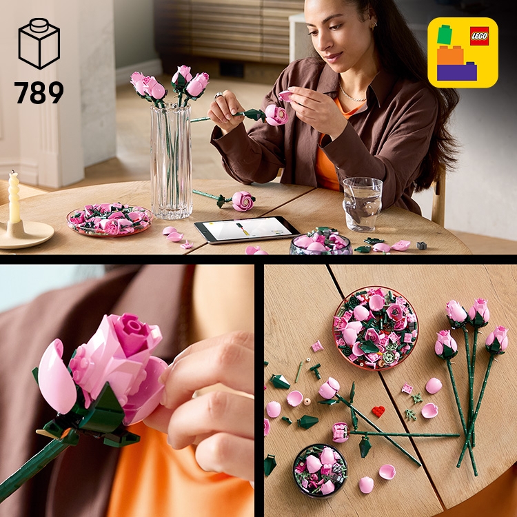 Bukiet różowych róż