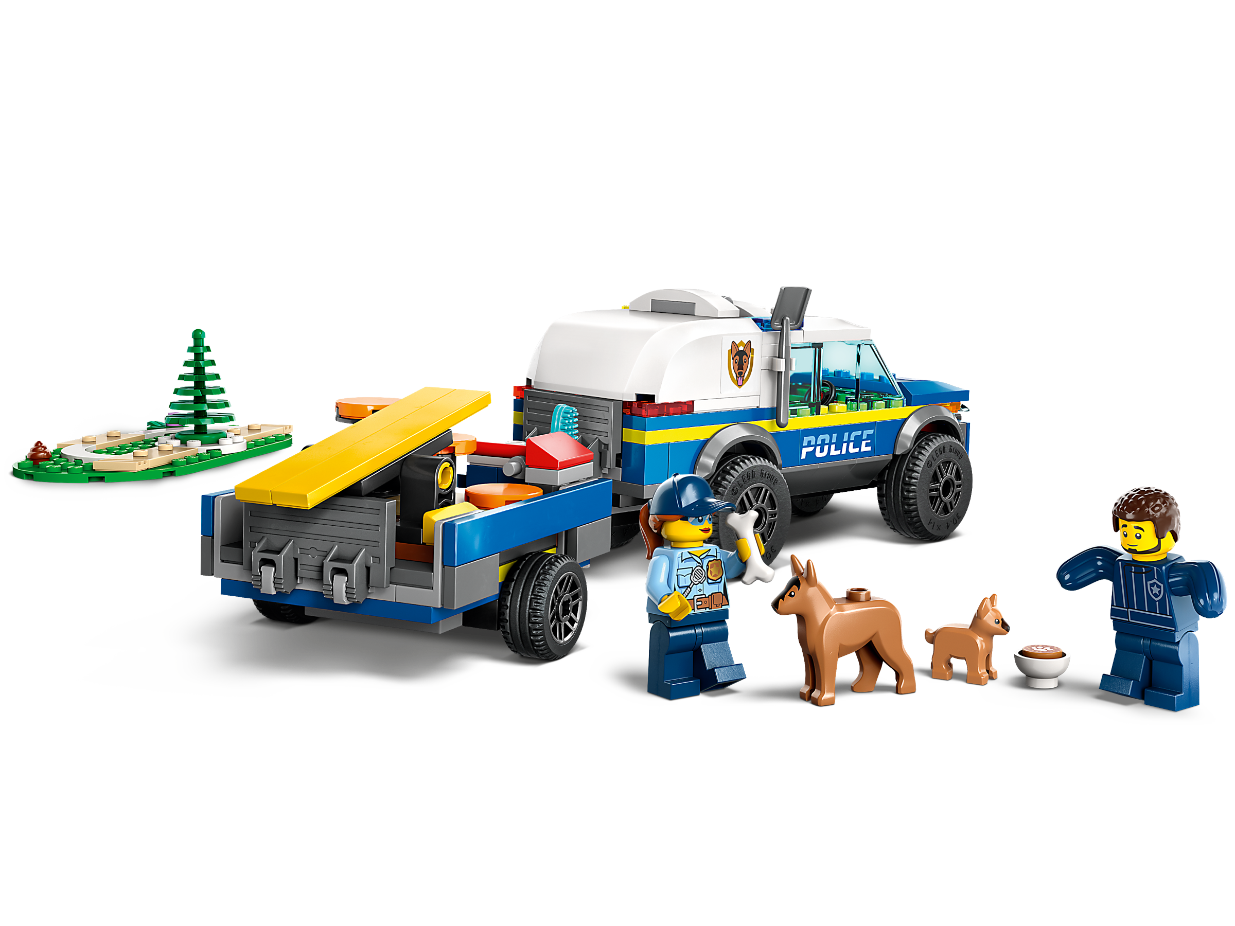 LEGO City 60369 Dressage des chiens policiers, Jouet de Voiture, SUV avec  Remorque, Course d'Obstacles, Set avec Figurines Animaux pas cher 