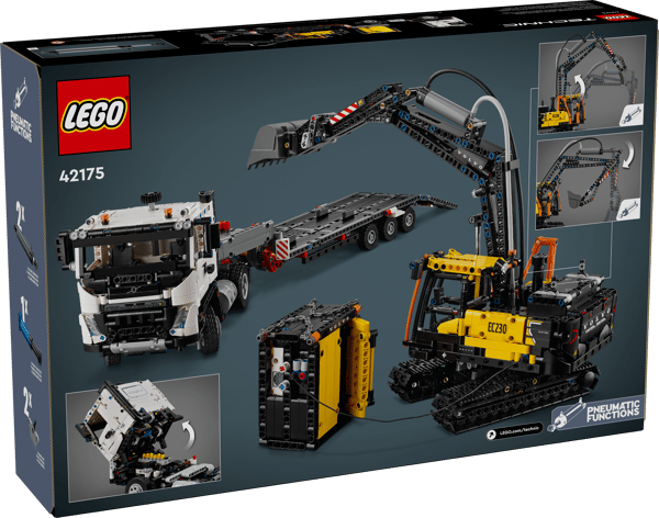 LEGO 42175 Camion Volvo FMX et pelleteuse électrique EC230 — visuel 8 sur 8