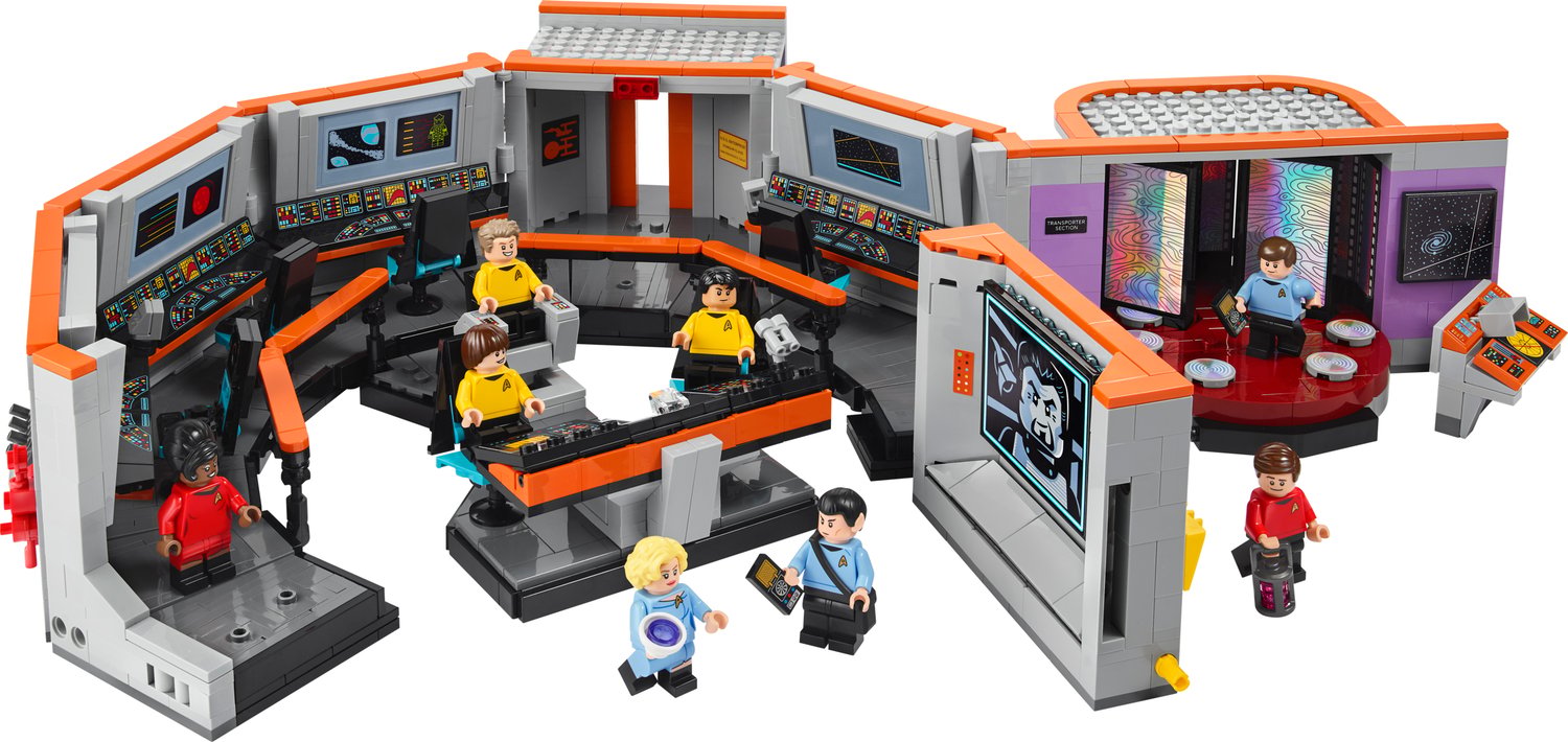 LEGO Icons Star Trek U.S.S. Enterprise NCC-1701 Bridge 11385, pont et salle de téléportation