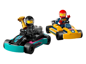 Les karts et les pilotes de course