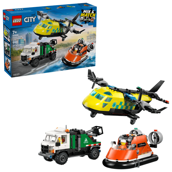 LEGO 60505 Avion, camion d’assistance et aéroglisseur modulable — visuel 2 sur 8
