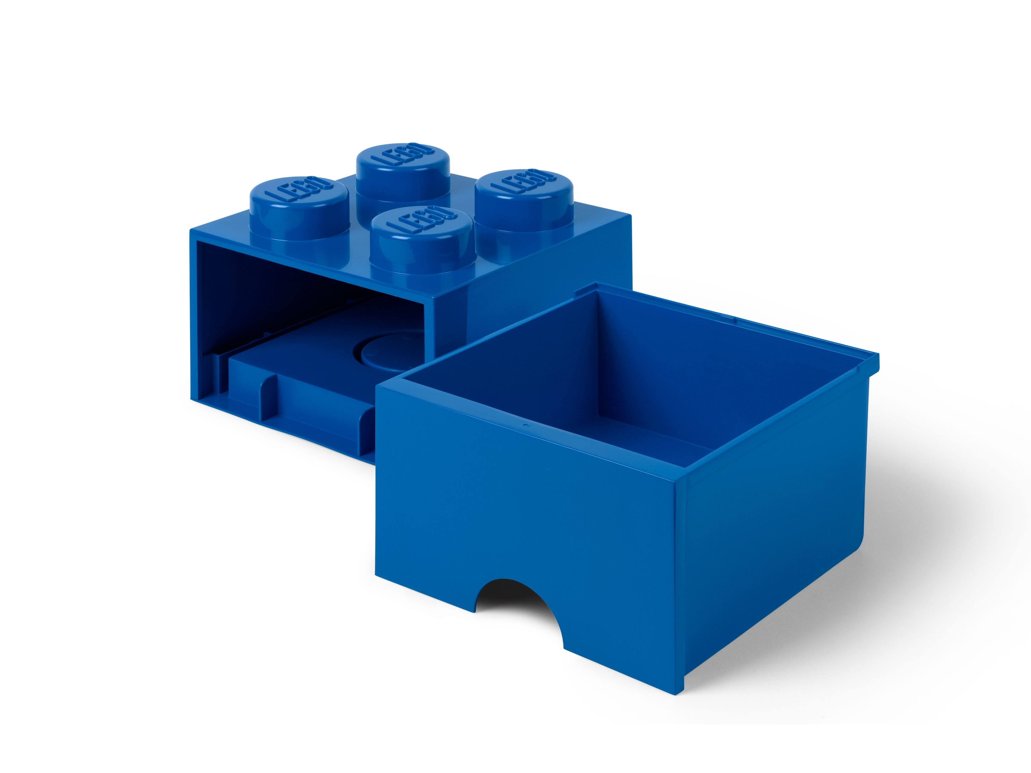 Brique bleue de rangement LEGO® à tiroir et à 8 tenons