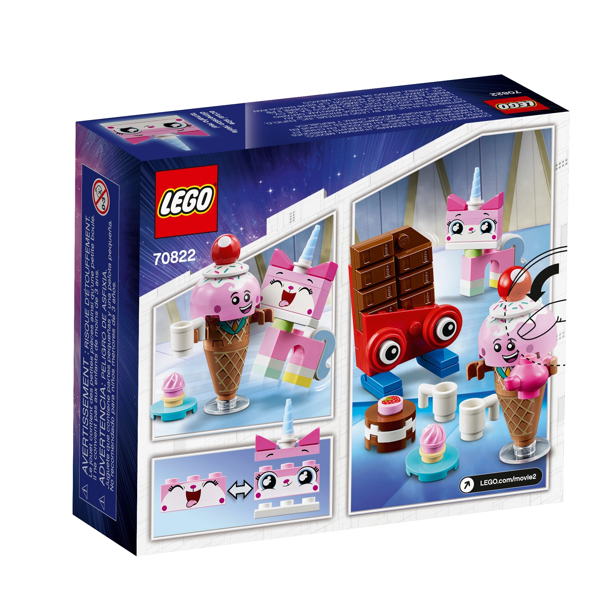 100% Real Lego Movie Happy Unikitty And Ice Cream Cone Guy Minifigure Lot 70822 