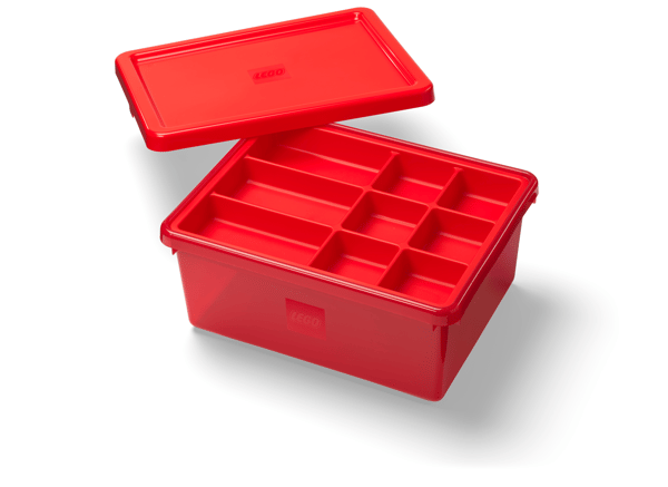 LEGO 5009343 Boîte de rangement à compartiments - rouge — visuel 2 sur 3