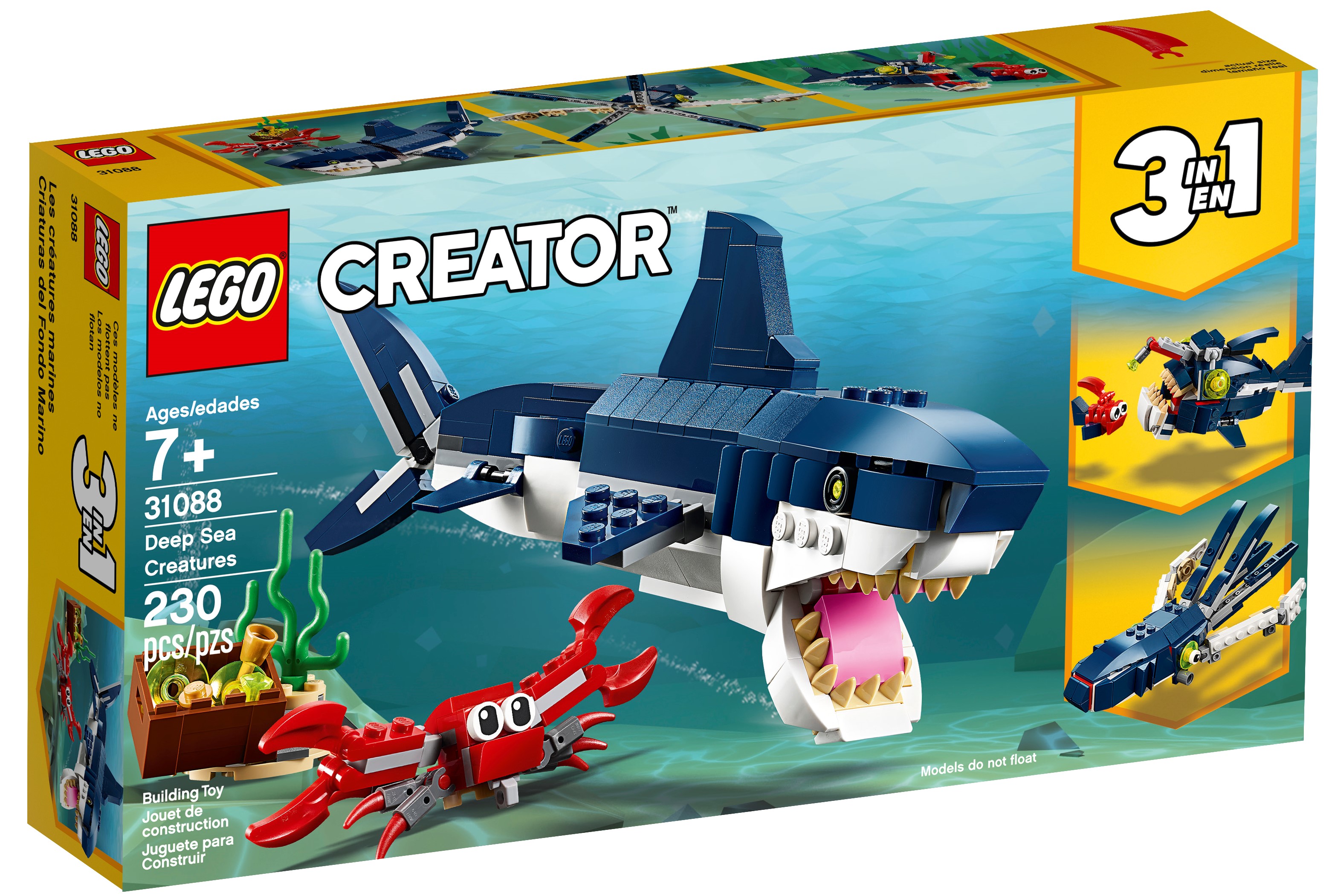LEGO Creator 3in1 Deep Sea Creatures 31088 Building Kit New 2019 