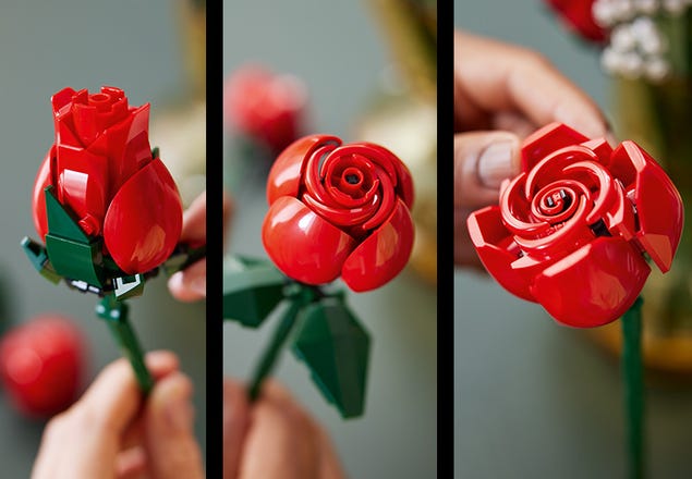 LEGO Ideas - Show your love of the brick with a brick-built Rose Bouquet!  💐 E-Squared on LEGO Ideas created this beautiful product idea, which you  can check out here