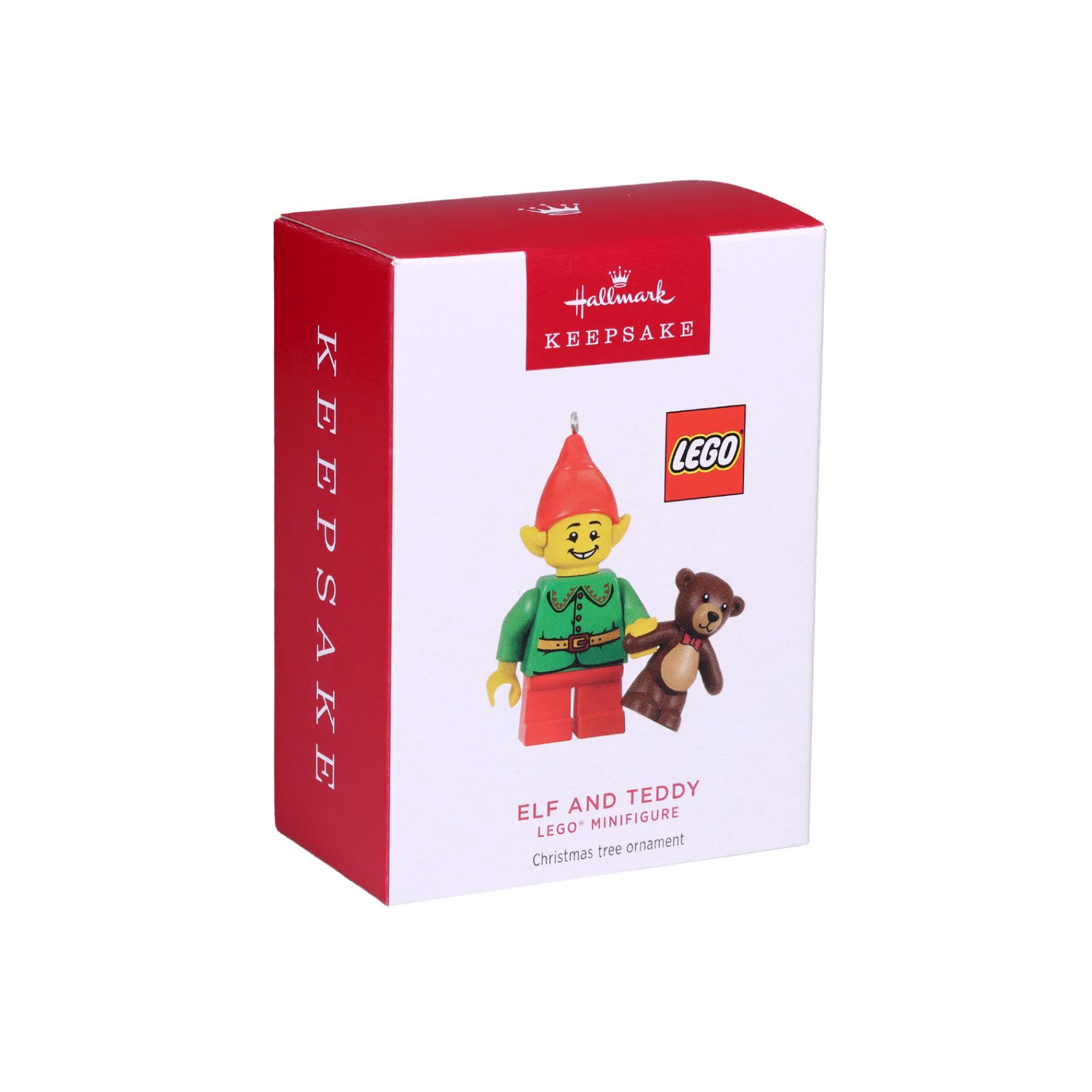 Elf met teddybeer kerstversiering om te verzamelen