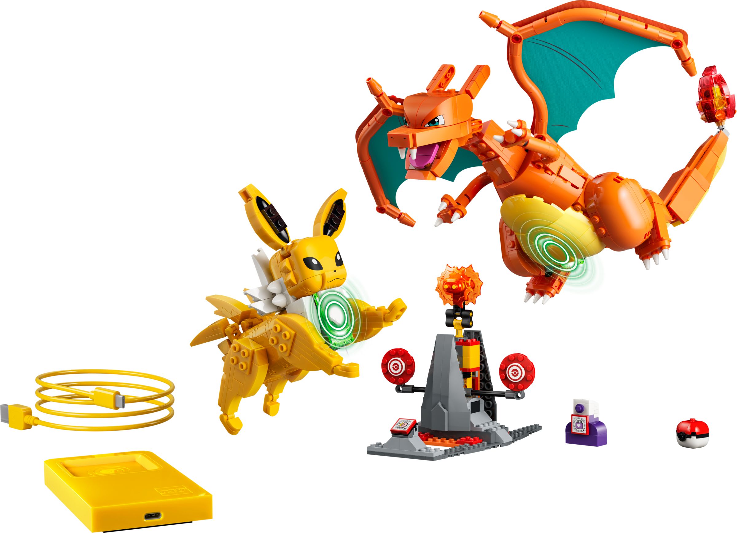 LEGO Pokémon 72167 Set de construction Pokémon SMART Play™ Dracaufeu et Voltali Combat Ultime Set Tout en un Dès - vue 2