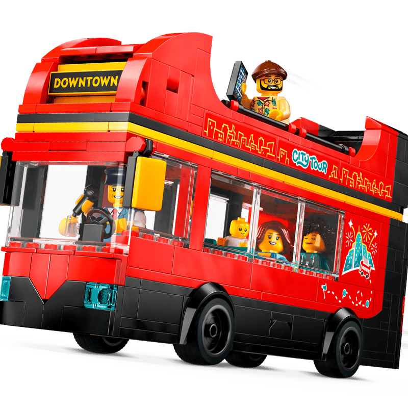 Red Double-Decker Sightseeing Bus