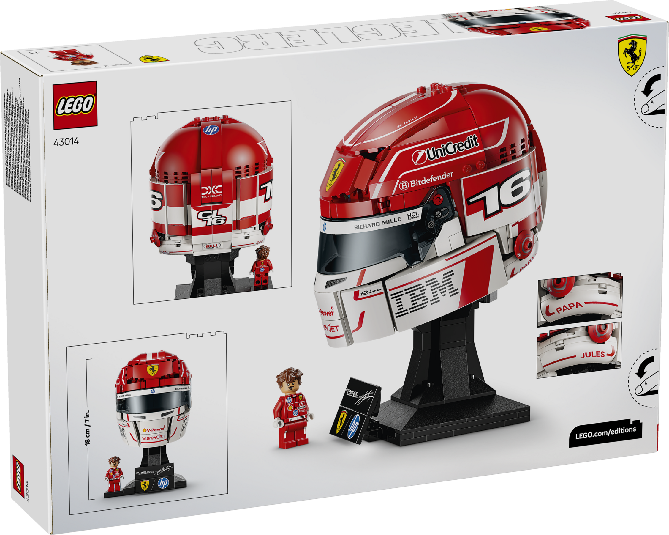 Scuderia Ferrari HP シャルル・ルクレールのヘルメット 43014 | レゴ