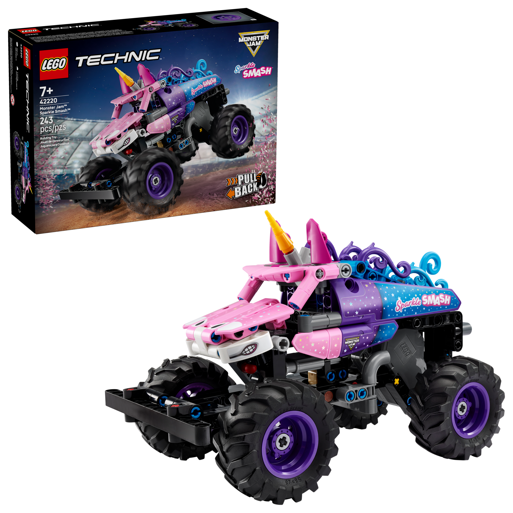 Monster Jam™ Sparkle Smash™ プルバック 42220 | テクニック |レゴ