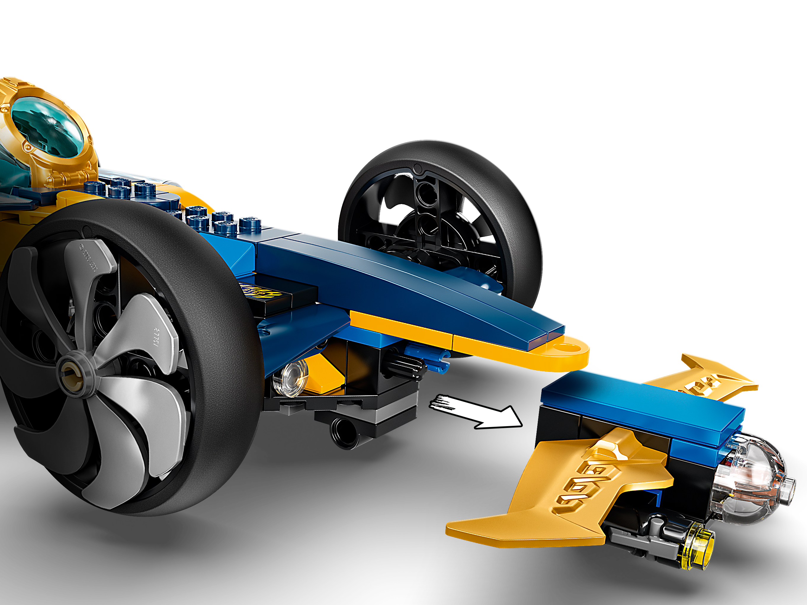 LEGO NINJAGO Ninja Sub Speeder 71752 Building Toy Includes NINJAGO Cole and  Jay Minifigures (356 Pieces)