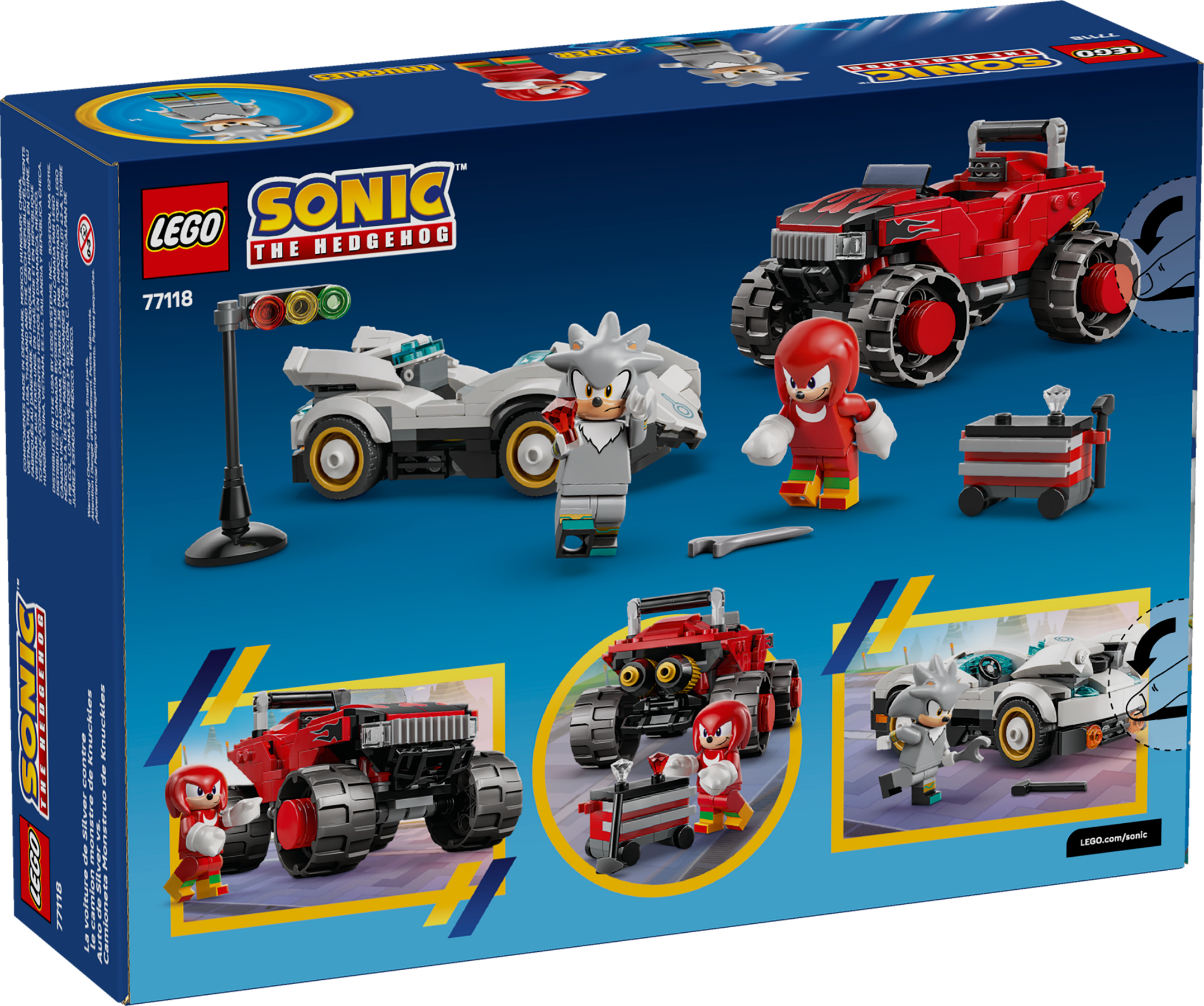 Silver's Car vs. Knuckles' Monster Truck 77118 | LEGO® Sonic the