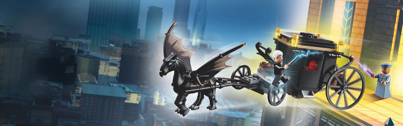 Grindelwald escaping in his carriage