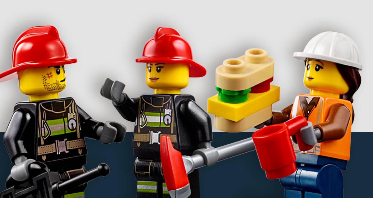 Lego® City Minifiguren Foilpack 951902 Feuerwehrmann mit Feuerlöscher Neu 