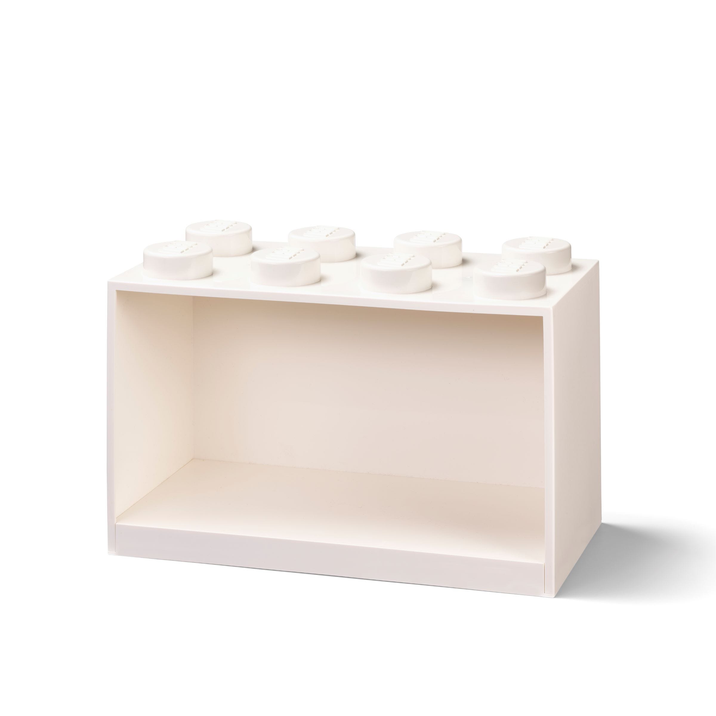 8-Stud Brick Shelf White