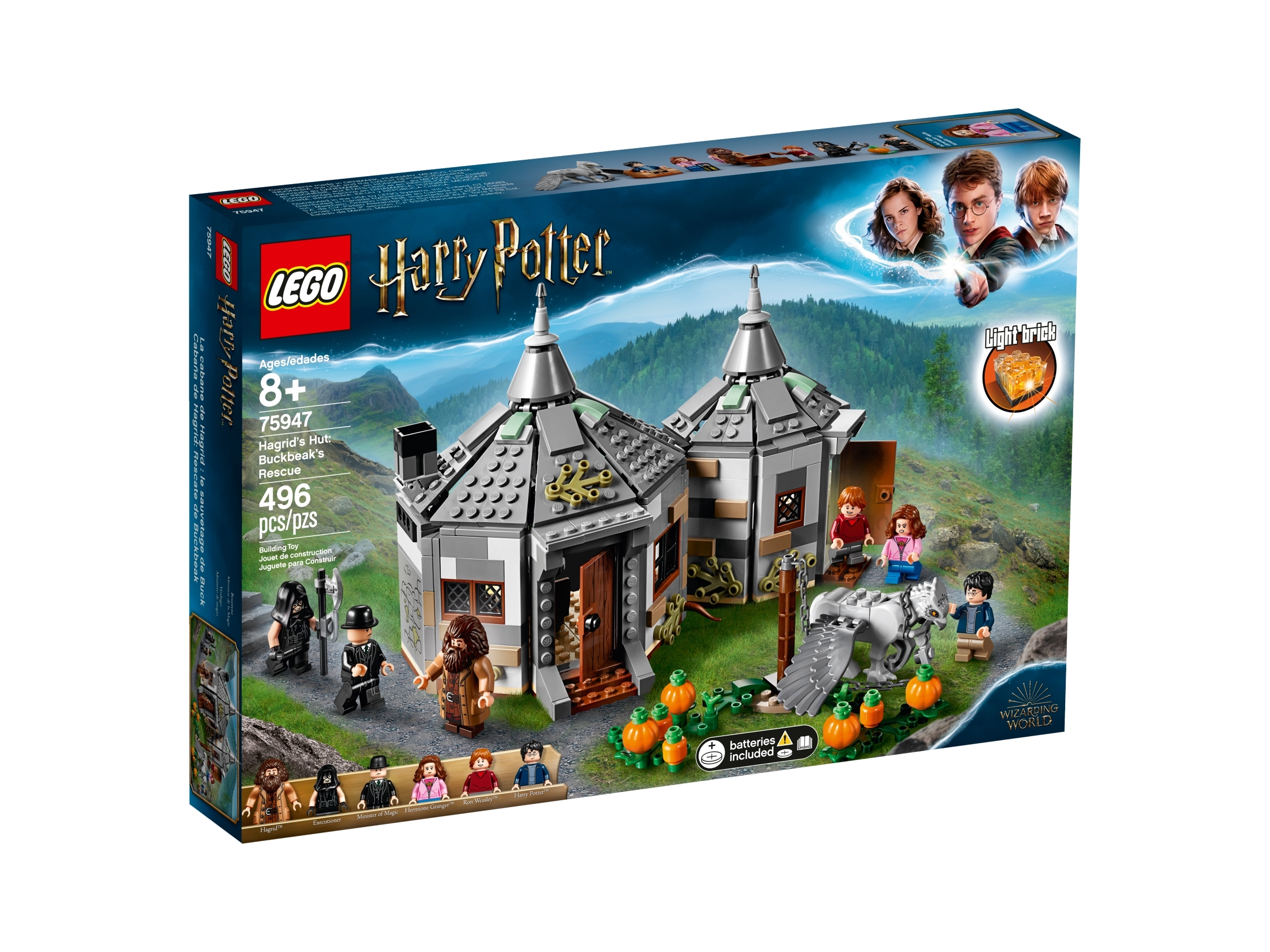 LEGO Harry Potter Hagrids Hut 496 Pieces Buckbeaks Rescue 75947 Toy Hut Building Set from The Prisoner of Azkaban Features Buckbeak The Hippogriff Figure
