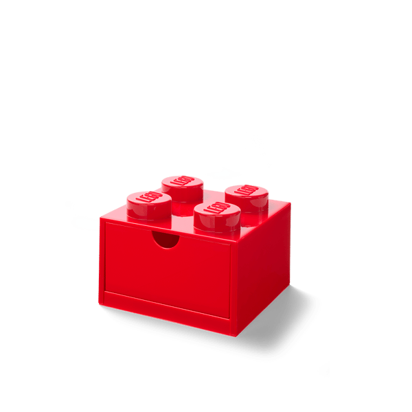 4-Stud Desk Drawer - Red - Image 4
