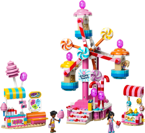 La grande roue ornée de bonbons et cupcakes
