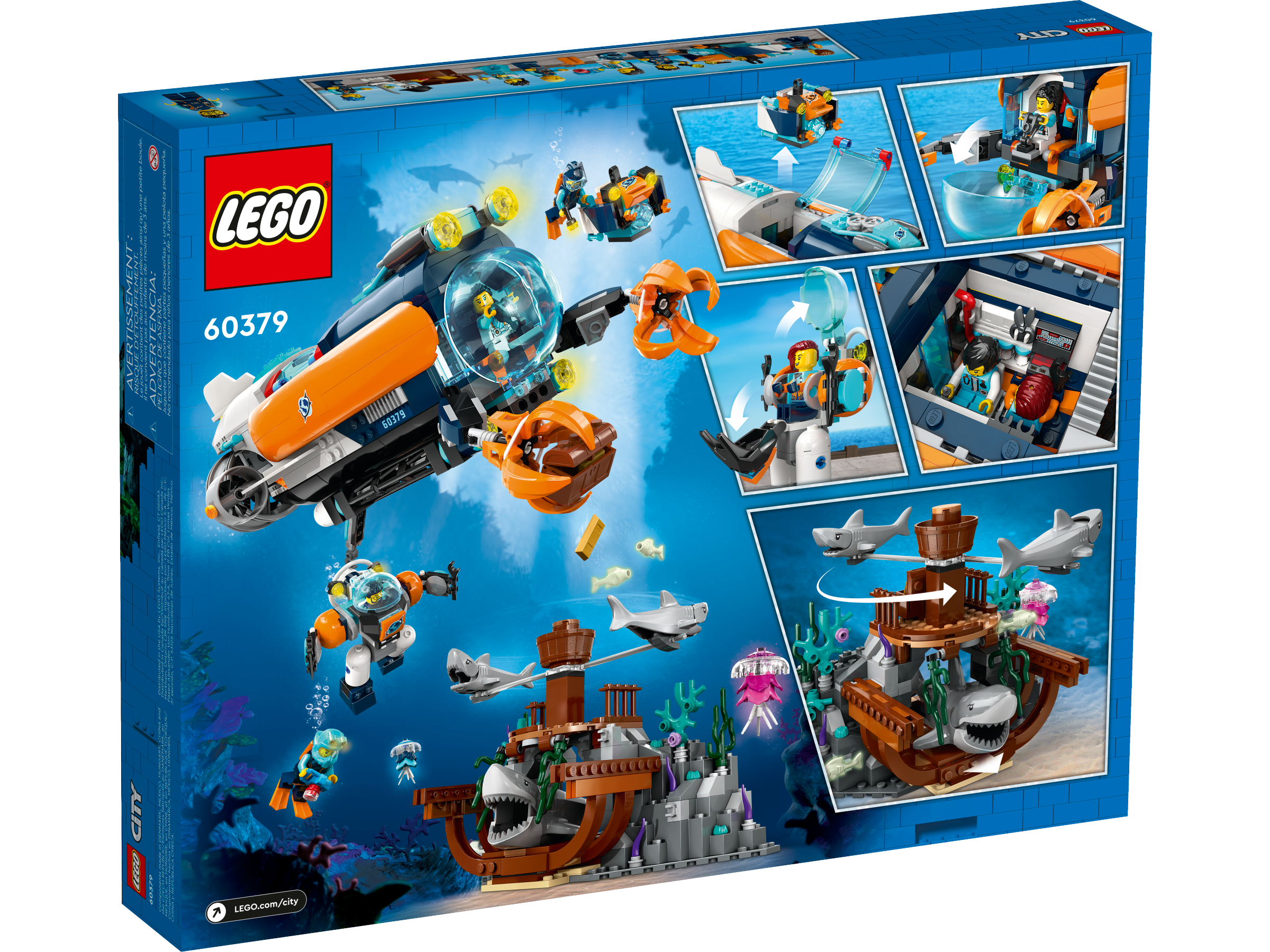 Tilstedeværelse Vilje Præferencebehandling Deep-Sea Explorer Submarine 60379 | City | Buy online at the Official LEGO®  Shop US