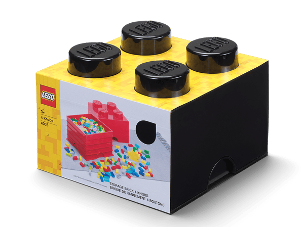 LEGO 5006930 Brique de rangement 4 tenons – noir — visuel 2 sur 4