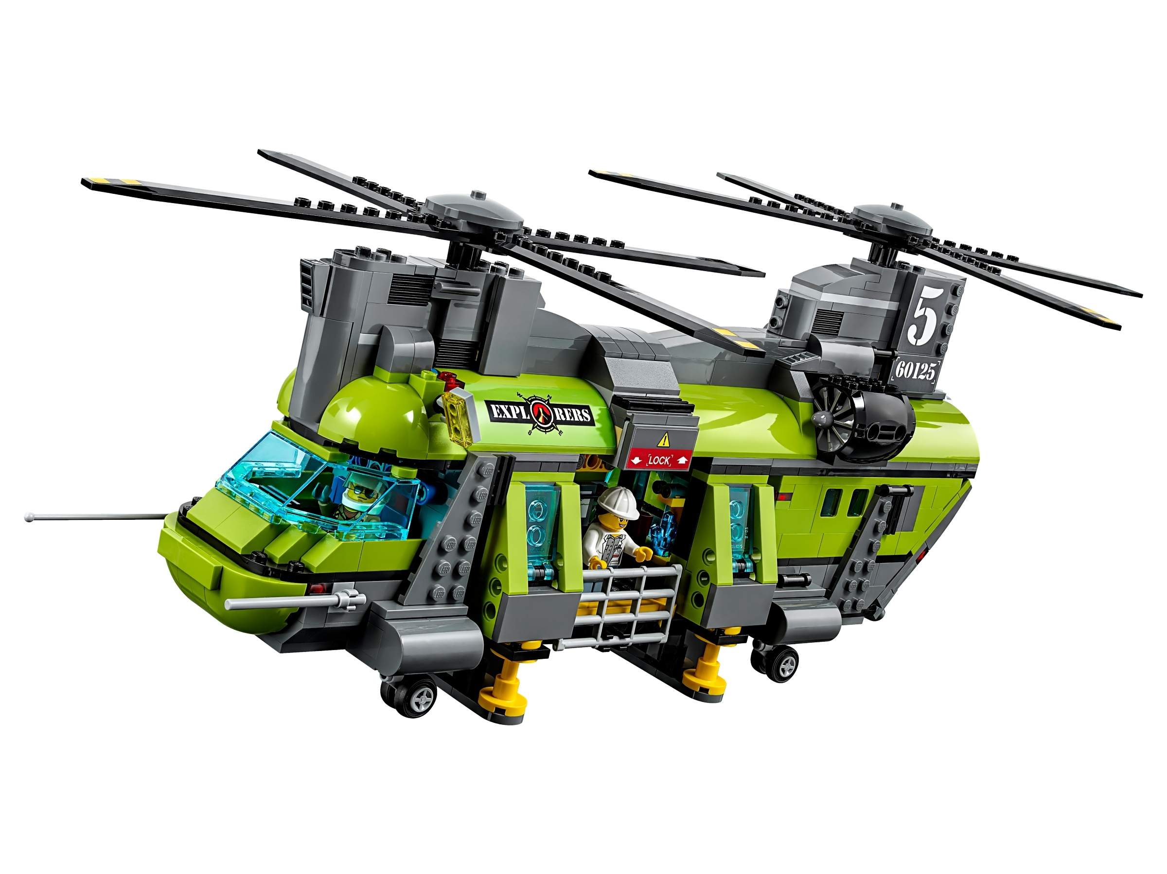 LEGO City 60125 VOLCANO HEAVY-LIFT HELICOPTER  1277 pcs New Sealed 8 mini figure 