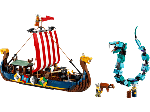 Nave vichinga e Jörmungandr — set LEGO 31132