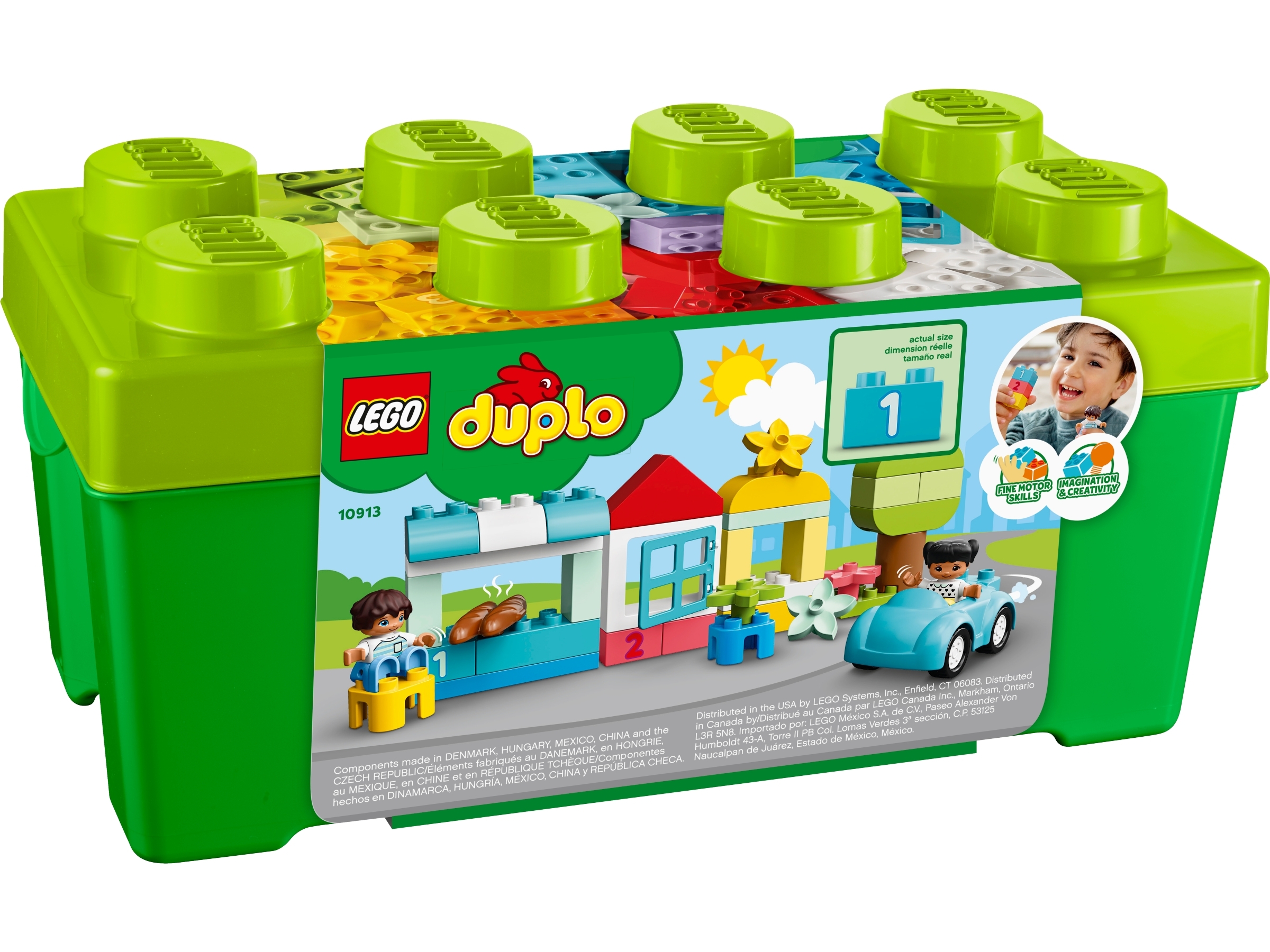 green 2 Lego Duplo Bricks 2 X 6 X 1 