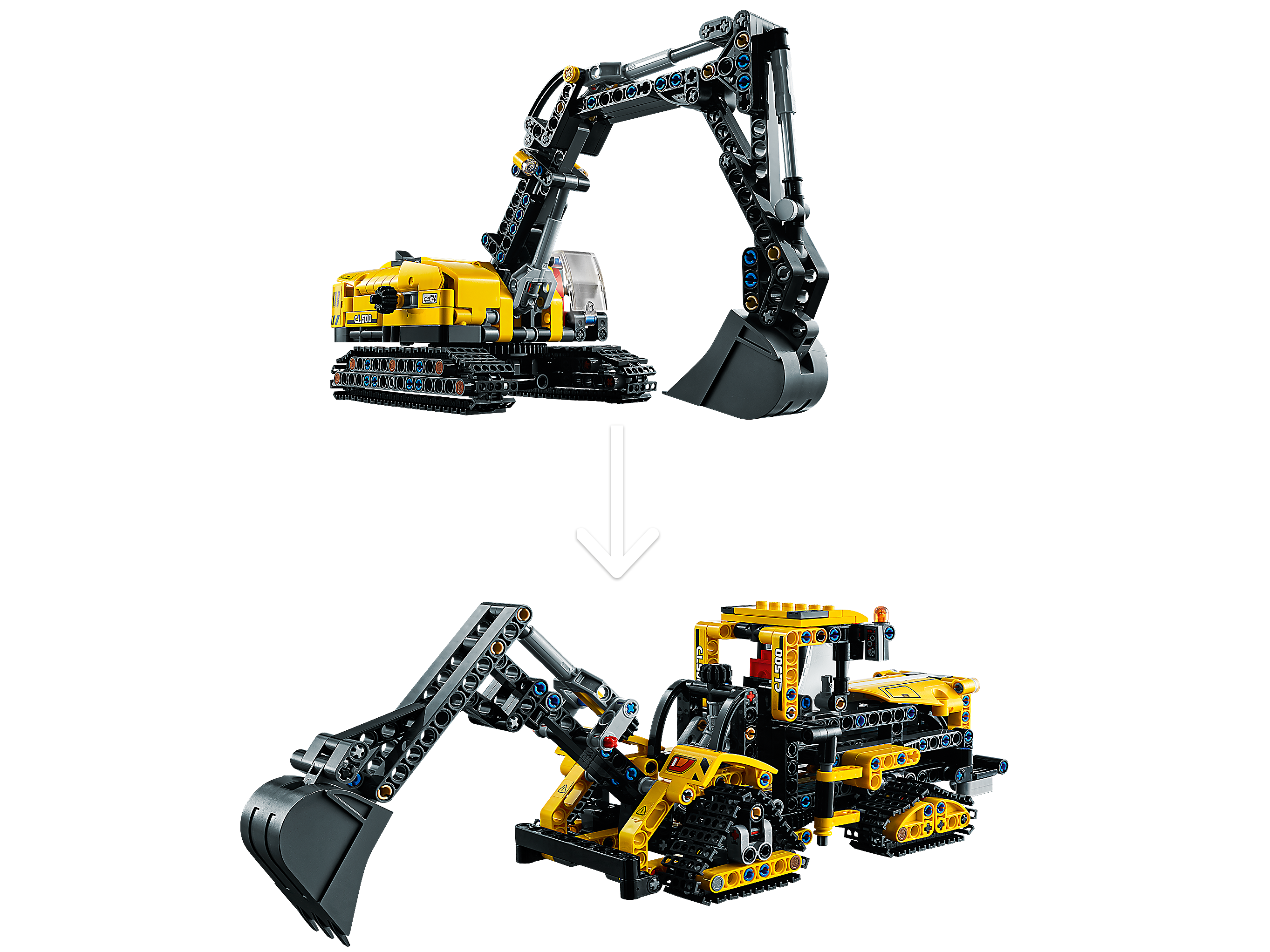 Bau Set, Bagger Hydraulikbagger 2-in-1-Spielset LEGO® Technic 42121 
