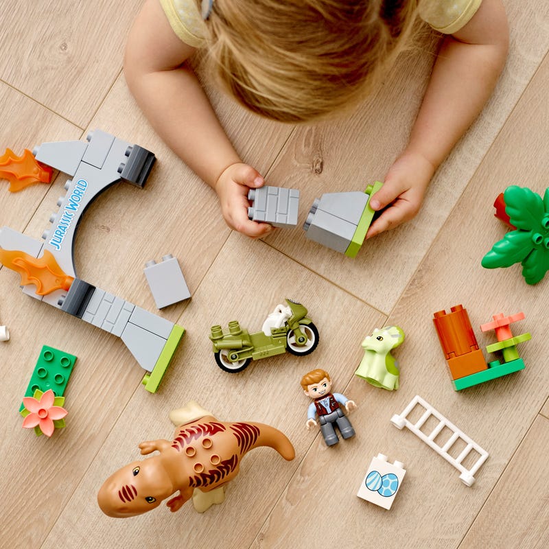 Dinosaur Lego Duplo 2021 Rex And Triceratops Dinosaur Breakout