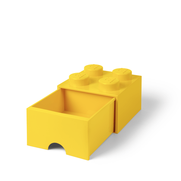 4-Stud Yellow Storage Brick Drawer - Image 4