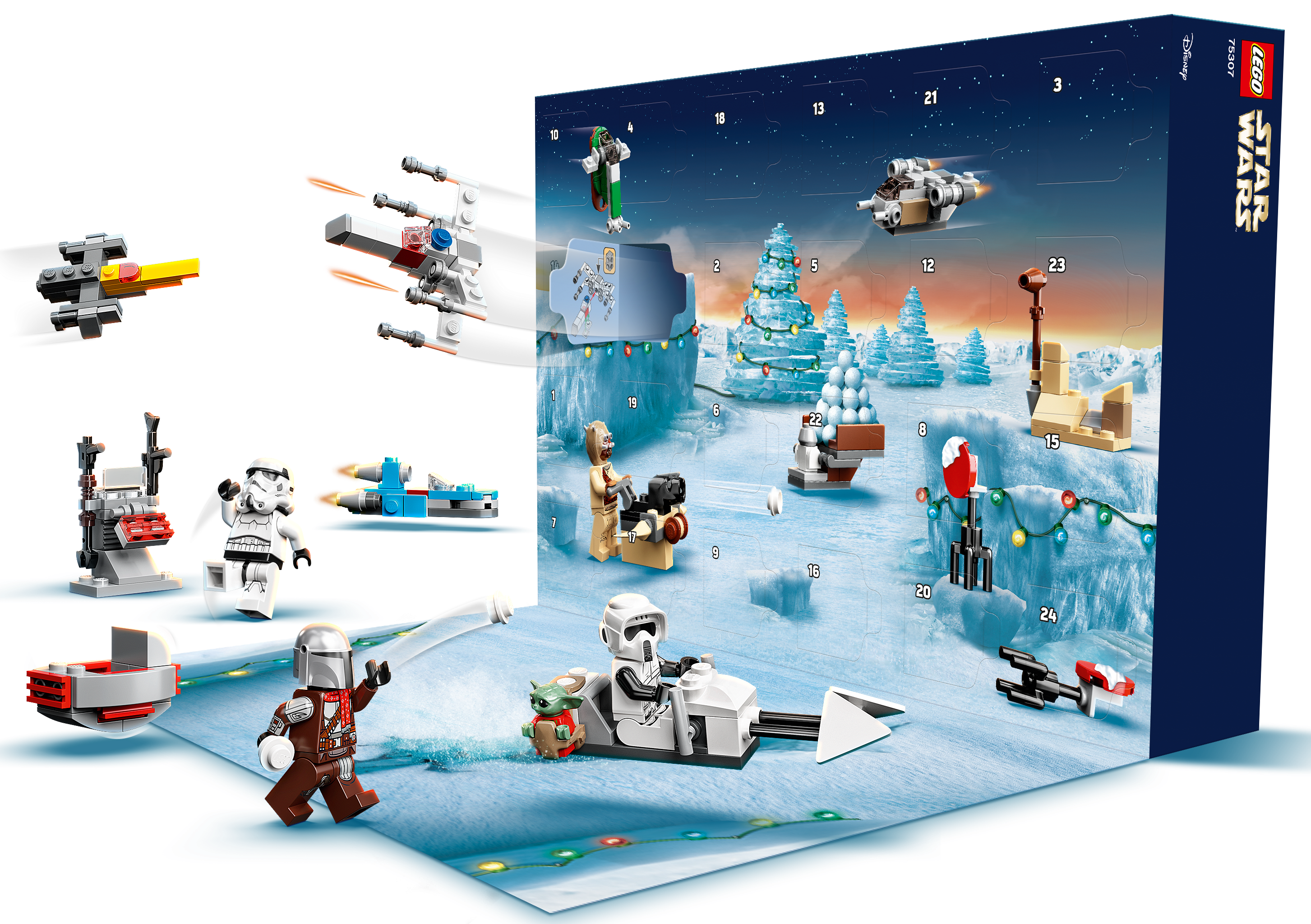 Lego Star Wars Advent 2021 Calendar 75307 Plus Bonus Holiday Lego Christmas 200 Sticker Activity Book Gift Set 