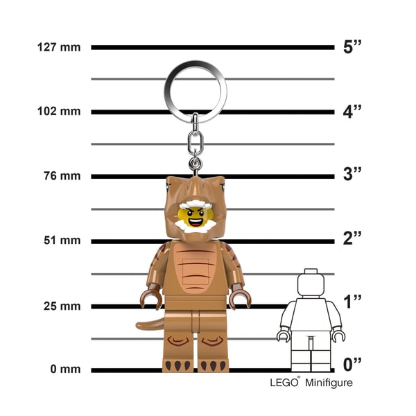 LEGO 5009480 Porte-clés lumineux Le fan en costume de T-Rex — visuel 6 sur 8