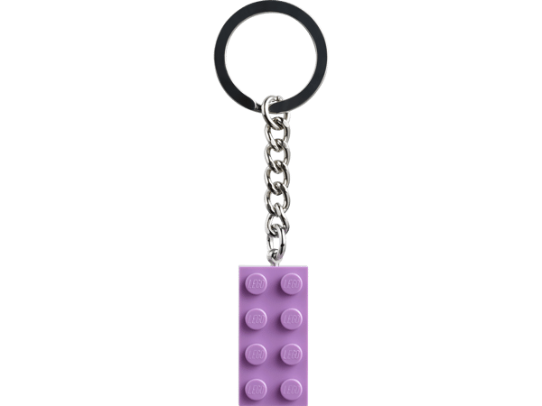 Medium Lavender 2x4 Stud Key Chain - Image 1