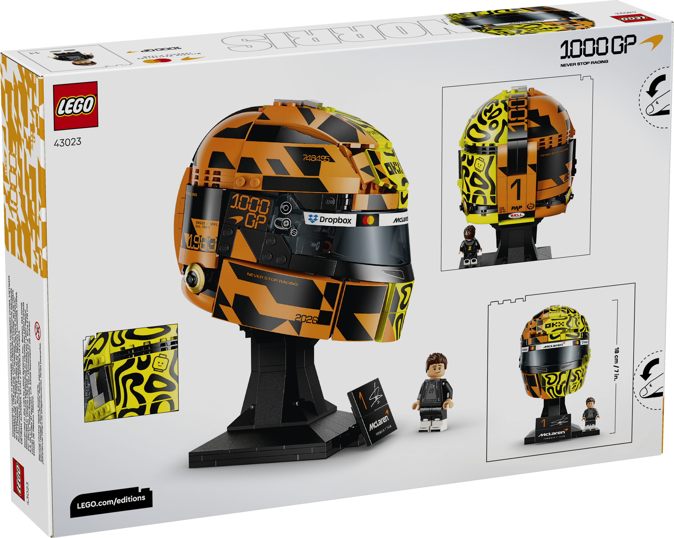 McLaren Mastercard F1® Team Lando Norris Helmet 43023 | LEGO