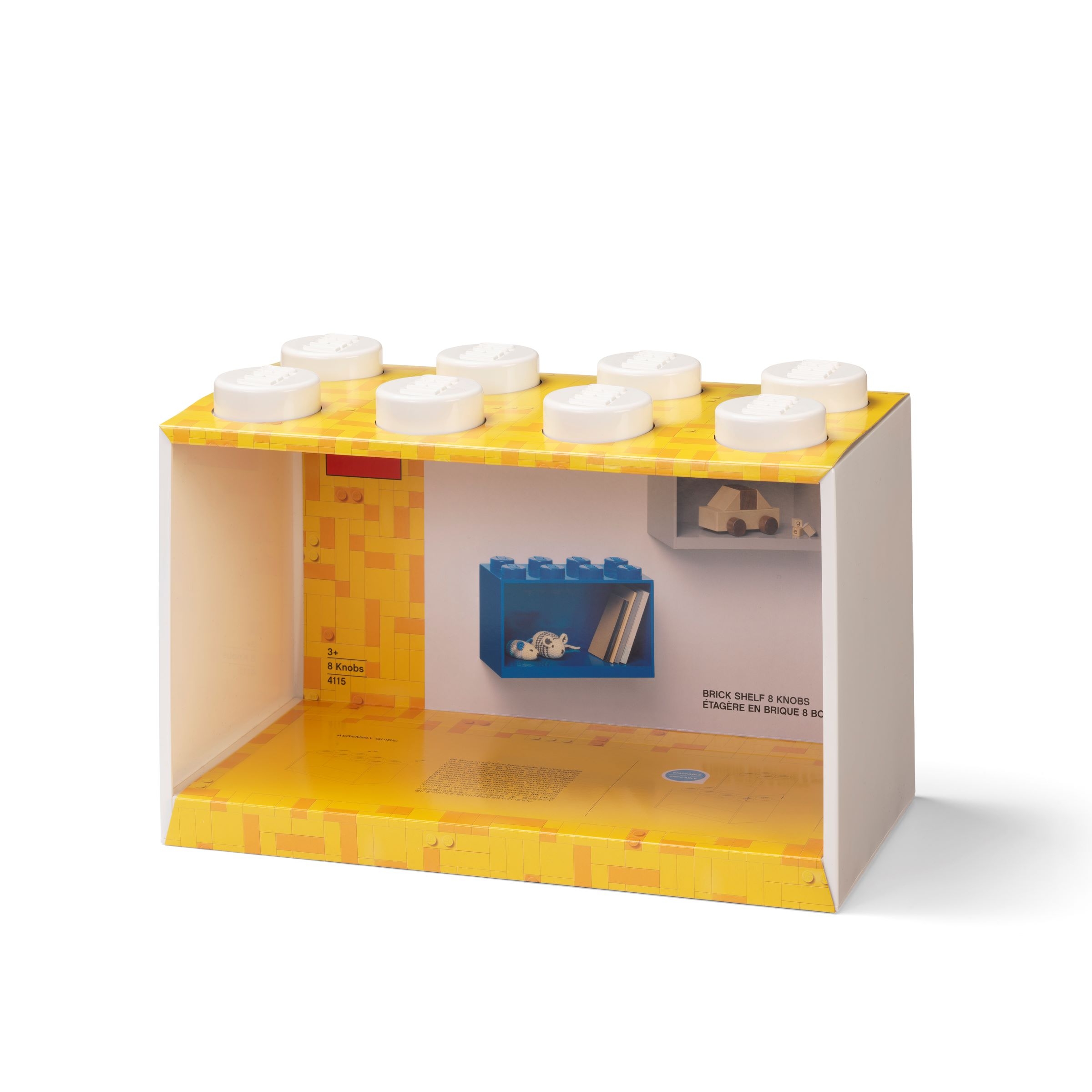Mensola con cassetto Lego MDF 450x134x200 mm bianco
