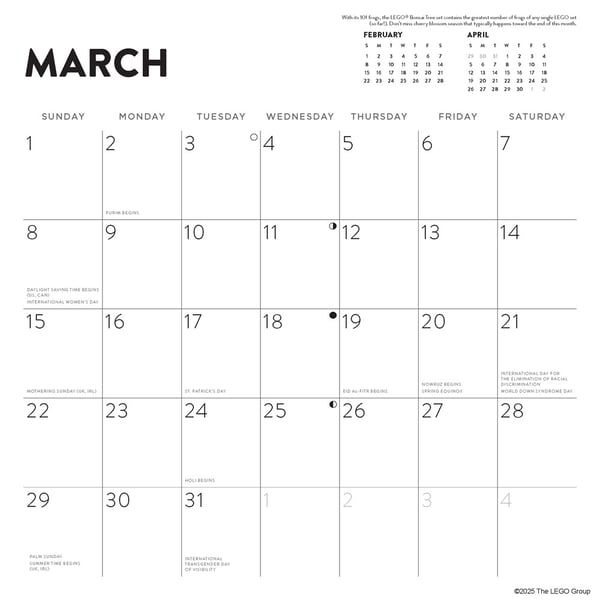 LEGO 5009303 Calendrier mural 2026 — visuel 4 sur 8