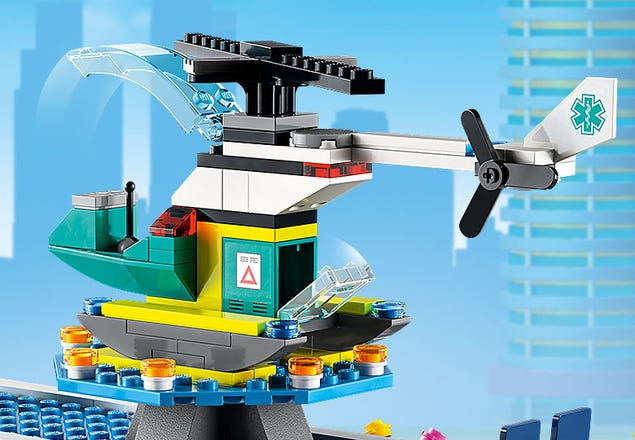 Lego - LEGO 60330 City L'Hôpital, Set de Construction, Jouet